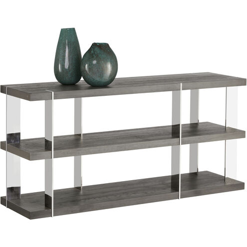 Daria 67 X 17.75 inch Smoke Brown / Polished Console Table